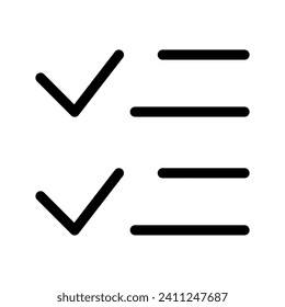 List Icon Vector Symbol Design Illustration