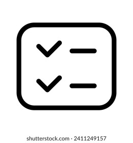 List Icon Vector Symbol Design Illustration