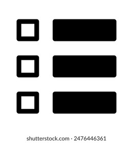 List Icon Vector Symbol Design Illustration