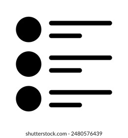 Ilustración de diseño de símbolo de Vector de lista