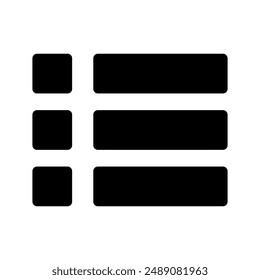 List Icon Vector Symbol Design Illustration