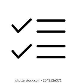 List Icon Vector Symbol Design Illustration