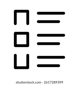 List Icon Vector Symbol Design Illustration