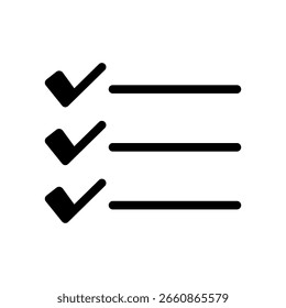 Ilustração de design de símbolo de vetor de ícone de lista