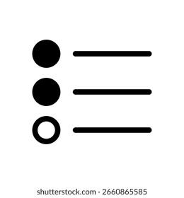 Ilustração de design de símbolo de vetor de ícone de lista