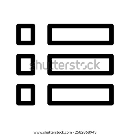 List Icon Vector Symbol Design Illustration