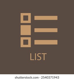 List icon vector. List icon symbol vector illustration