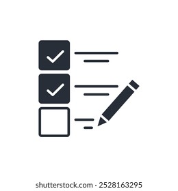 list icon. vector.Editable stroke.linear style sign for use web design,logo.Symbol illustration.