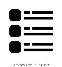 list icon for your website, mobile, presentation, and logo design.