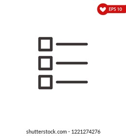 List icon-checklist, form vector line icon, questionnaire simple linear pictogram
