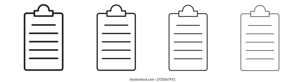 Lista de iconos diseñados en estilo de contorno, línea y trazo
