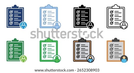 List Icons Set Vector Multiple Style Collection