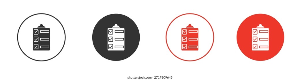 Lista de iconos simple Ilustración vectorial de silueta plana