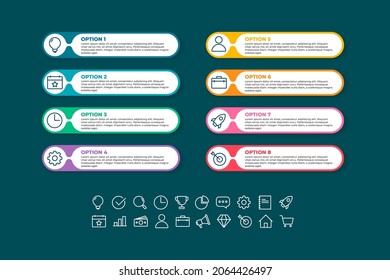 list infographic template design . option infographic template design,business infographic concept for presentations, banner, workflow layout, process diagram, flow chart and how it work
