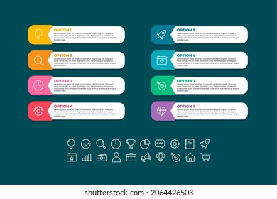 list infographic template design . option infographic template design,business infographic concept for presentations, banner, workflow layout, process diagram, flow chart and how it work

