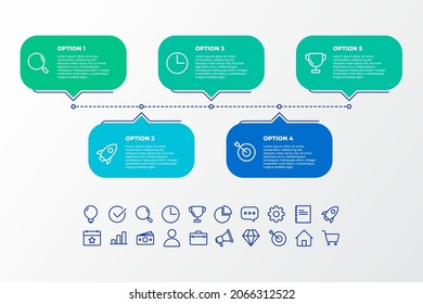lista de diseño de plantillas de infografía . diseño de plantillas de infografía de opciones, concepto de infografía de negocios para presentaciones, banner, diseño de flujo de trabajo, diagrama de procesos, diagrama de flujo y cómo funciona 