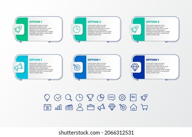 lista de diseño de plantillas de infografía . diseño de plantillas de infografía de opciones, concepto de infografía de negocios para presentaciones, banner, diseño de flujo de trabajo, diagrama de procesos, diagrama de flujo y cómo funciona 
