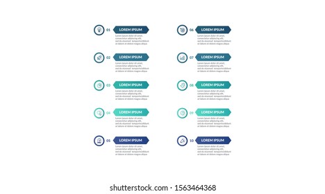 list infographic template design for presentation