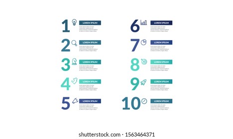 list infographic template design for presentation
