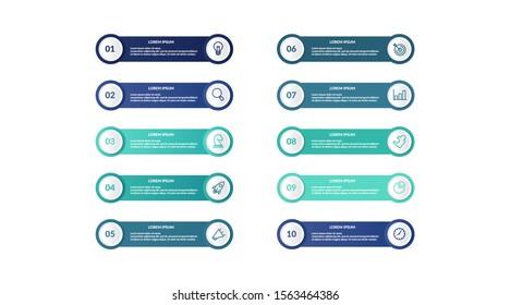 list infographic template design for presentation