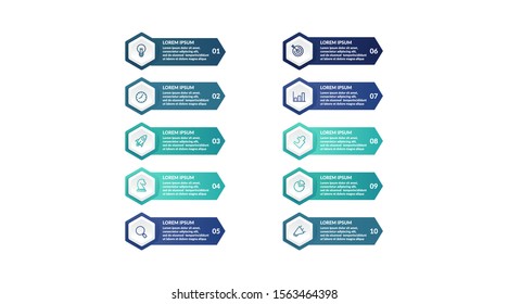 list infographic template design for presentation