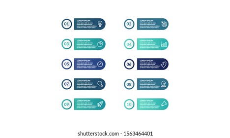 list infographic template design for presentation