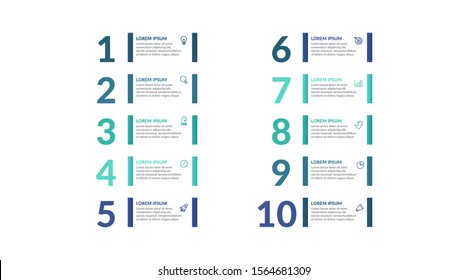 List Infographic Template Design For Presentation