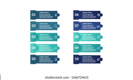 list infographic template design for presentation