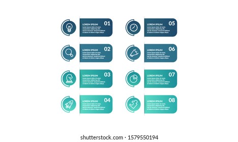 list infographic template design for presentation