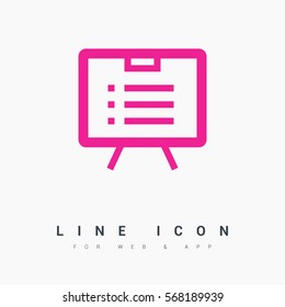 list isolated minimal icon. board line vector icon for websites and mobile minimalistic flat design.