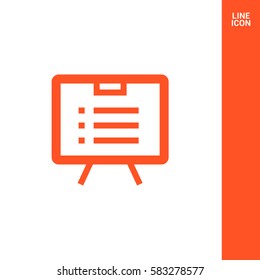 list isolated minimal icon. board line vector icon for websites and mobile minimalistic flat design.