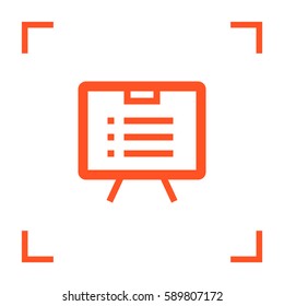 list isolated minimal icon. board line vector icon for websites and mobile minimalistic flat design.