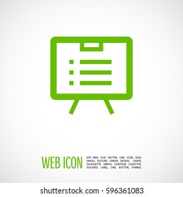 list isolated minimal icon. board line vector icon for websites and mobile minimalistic flat design.