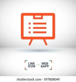 list isolated minimal icon. board line vector icon for websites and mobile minimalistic flat design.