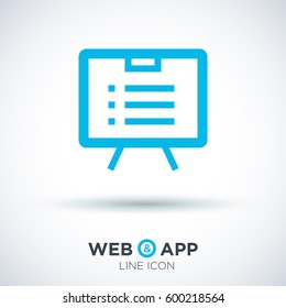 list isolated minimal icon. board line vector icon for websites and mobile minimalistic flat design.