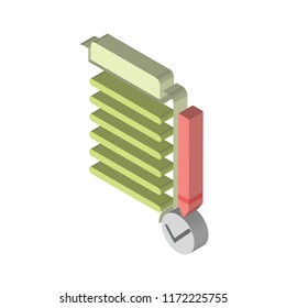 List isometric left top view 3D icon