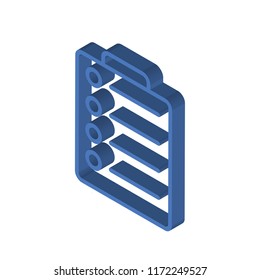 List isometric left top view 3D icon
