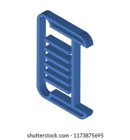 List isometric left top view 3D icon