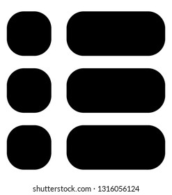 List item glyph vector icon 
