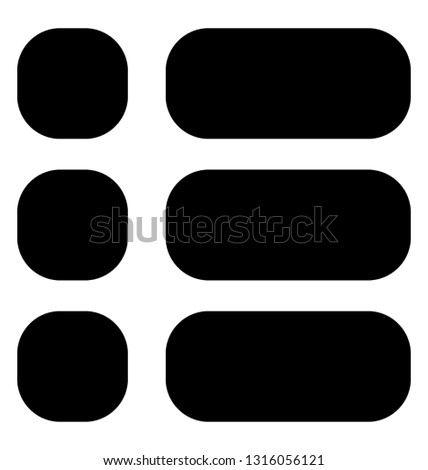 List item glyph vector icon 