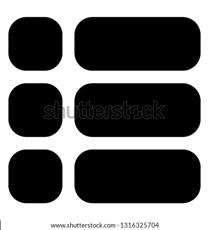 List item glyph vector icon 