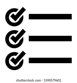 list item icon isolated sign symbol vector illustration - high quality black style vector icons
