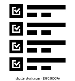 list item icon isolated sign symbol vector illustration - high quality black style vector icons
