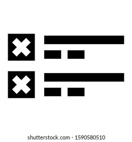 list item icon isolated sign symbol vector illustration - high quality black style vector icons
