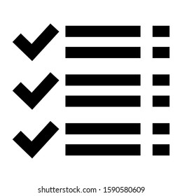 list item icon isolated sign symbol vector illustration - high quality black style vector icons
