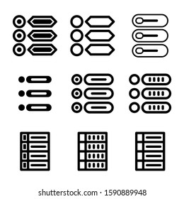 list item icon isolated sign symbol vector illustration - Collection of high quality black style vector icons
