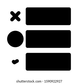 list item icon isolated sign symbol vector illustration - high quality black style vector icons
