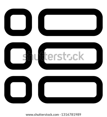 List item line vector icon 