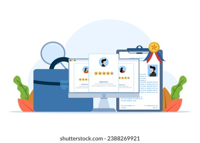 List of job candidates concept, Employment, Job search, Recruitment, Human resource management and recruitment concept for banner, landing page, infographic, mobile app. flat vector illustration.