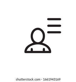 List layout with menu trendy and modern placeholder symbol for logo, web, app, UI.